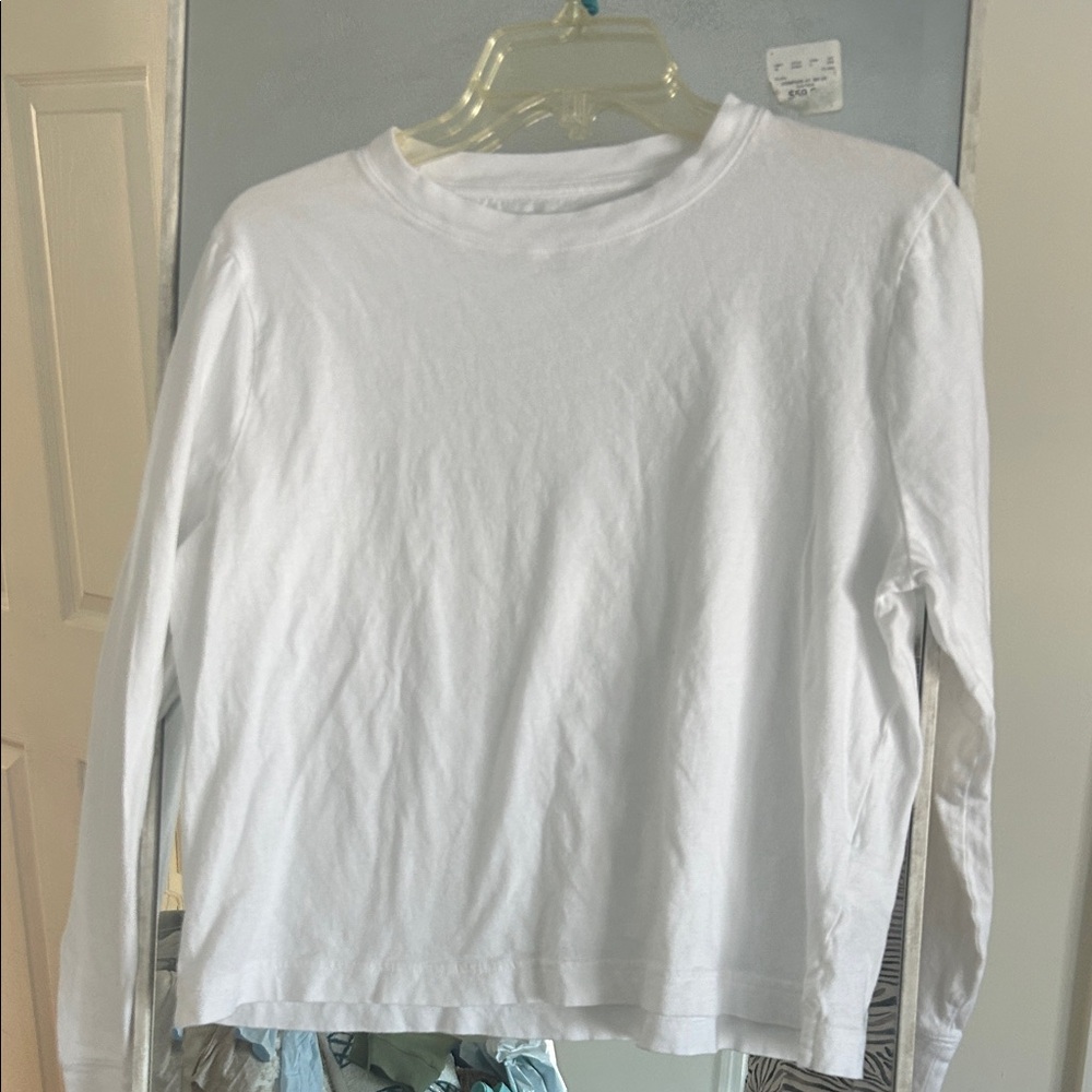 J. Crew White Long Sleeve Tee